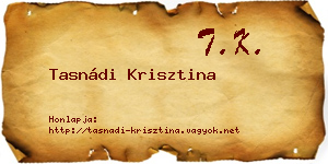 Tasnádi Krisztina névjegykártya